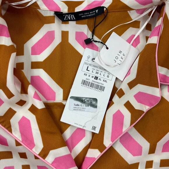 Zara Pajama Style Printed Set | 2 piece | Size L | NWT - Picture 7 of 12